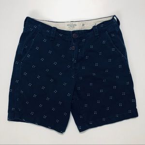 Abercrombie Men's Navy Flat Front Short Size 31